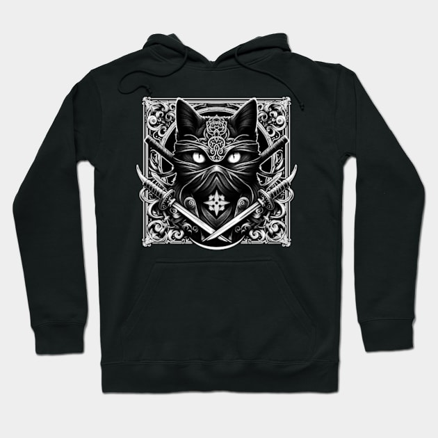 Black Cat Ninja Hoodie by Artizan